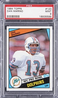 1984 Topps #123 Dan Marino Rookie Card - PSA MINT 9 